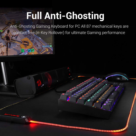 Redragon Kumara K552 TKL Rainbow Gaming Keyboard (Red Switch)