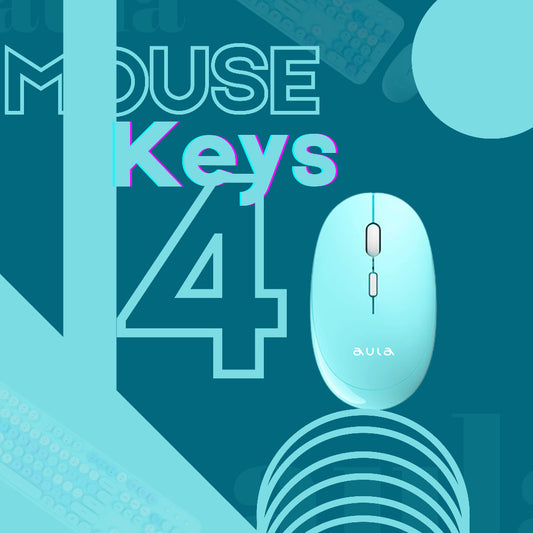 AULA AC306 Full Size Membrane Wireless Gaming Keyboard and Mouse Combo ( Mix Blue )