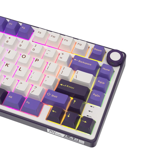 ROYAL KLUDGE RK R75 75% RGB Mechanical Wired Gaming Keyboard ( Blackberry Mousse ) ( Silver Switch )