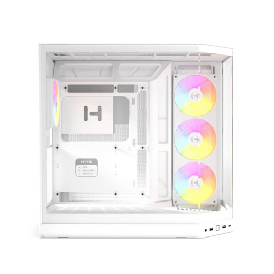 HYTE Y50 Essential Aesthetic RGB EATX Mid Tower Cabinet ( Snow White )