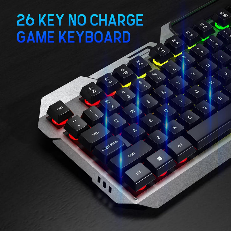 AULA F2023 Full Size Membrane Wired Gaming Keyboard ( Black ) ( F2023 )