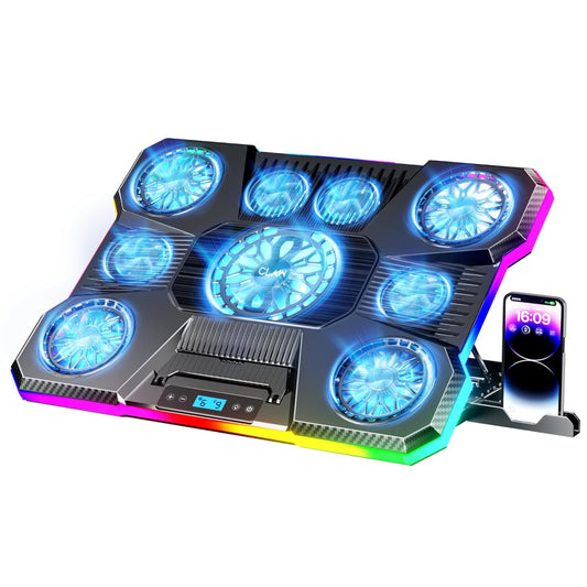 CLAW Storm Pro A21 RGB Laptop Cooling Pad ( Black ) ( With LCD Display )