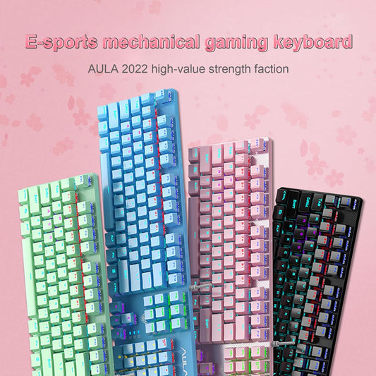 AULA S2022U Full Size Wired Mechanical Gaming Keyboard ( Blue ) ( Blue Switch ) ( S2022U )