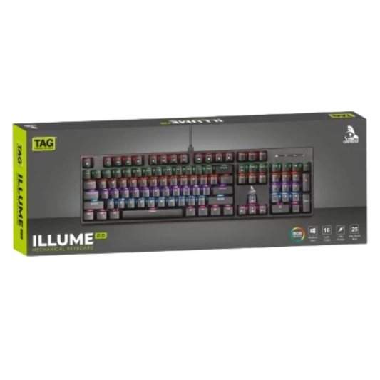 TAG Gamerz Illume 2.0 Full Size RGB Mechanical Wired Gaming Keyboard ( Black) (TAG Gamerz Illume) ( Mechanical Switch )