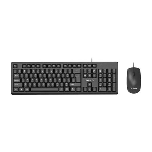 AULA AC101 Wired Membrane Keyboard and Mouse Combo ( Black )