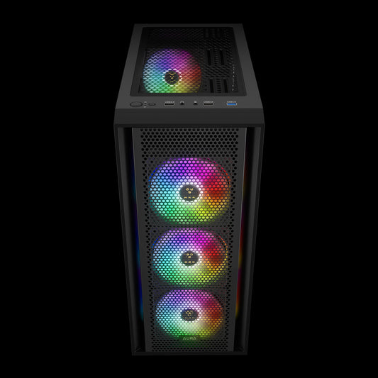 GAMDIAS Aura GC2 Elite RGB ATX Mid Tower Cabinet (Black)
