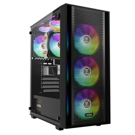 GAMDIAS Aura GC2 Elite RGB ATX Mid Tower Cabinet (Black)