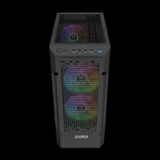 GAMDIAS Aura GC7 ATX Mid Tower ARGB Cabinet ( Black )