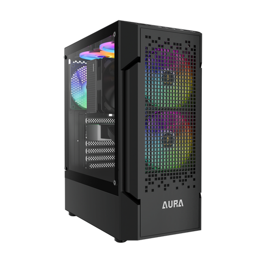 GAMDIAS Aura GC7 ATX Mid Tower ARGB Cabinet ( Black )