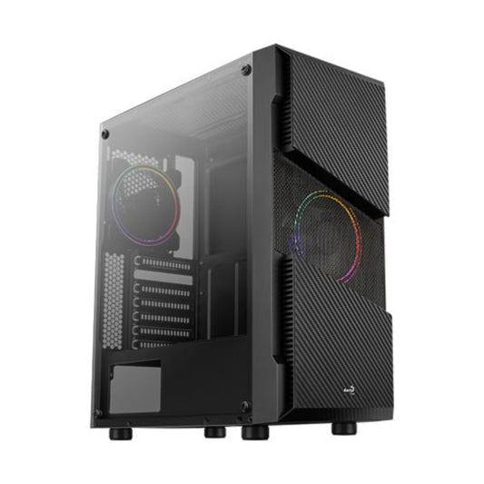 AEROCOOL Menace Saturn RGB ATX Mid Tower Cabinet (Black)