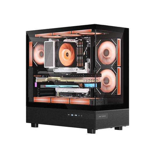 Ant Esports Crystal X6 ATX Mid Tower Cabinet ( Black )