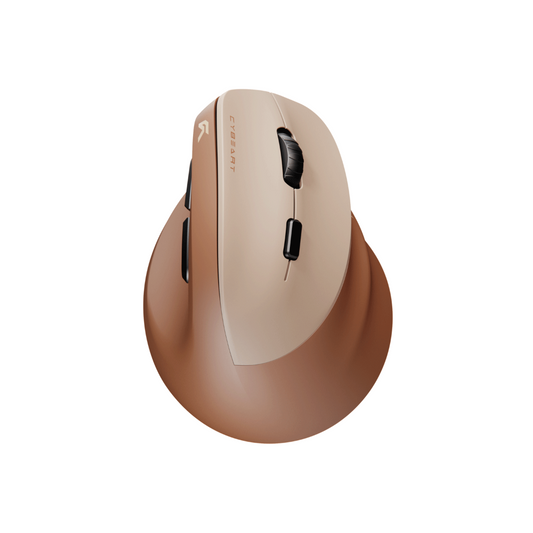 CYBEART Arcus wireless Ergonomic Gaming Mouse ( Mocha ) ( 2400DPI / 6 Macro Buttons )