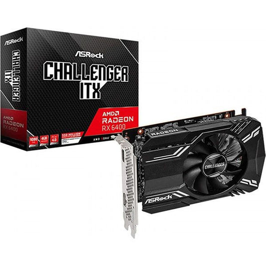 ASROCK Challenger Redeon RX 6400 GDDR6 4GB Graphic Card (Black)