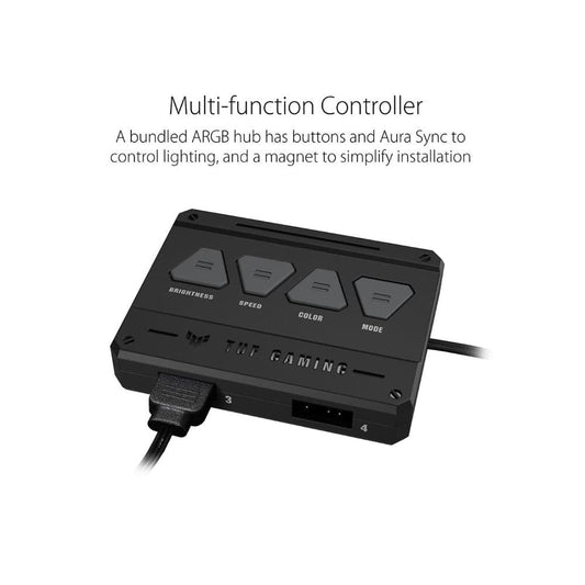 ASUS TUF Gaming TF120 120MM ARGB Cabinet Fans (White) (Triple Pack)