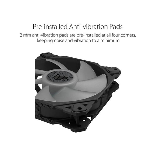 ASUS TUF Gaming TF120 120MM ARGB Cabinet Fans (White) (Triple Pack)