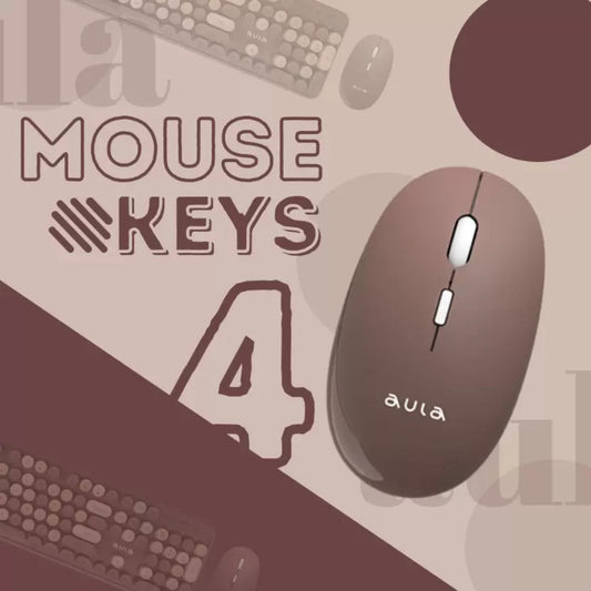 AULA AC306 Full Size Membrane Wireless Gaming Keyboard and Mouse Combo ( Coffee ) (AC306)