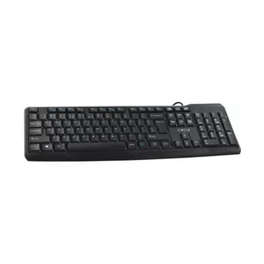 CIRCLE Caliber Full Size Membrane Wired Gaming Keyboard ( Black )