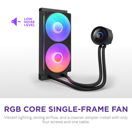 NZXT Kraken Plus RGB 240mm AIO CPU Liquid Cooler ( Black )
