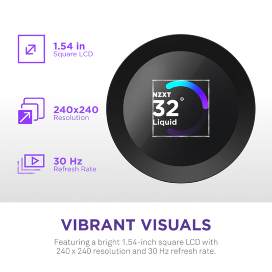 NZXT Kraken Plus 360 RGB 360mm CPU Liquid Cooler ( With LCD Display ) ( Black )