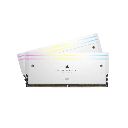CORSAIR Dominator Titanium RGB 32GB ( 16GBx2 ) 7200MHz DDR5 RAM ( White ) ( CL34 )