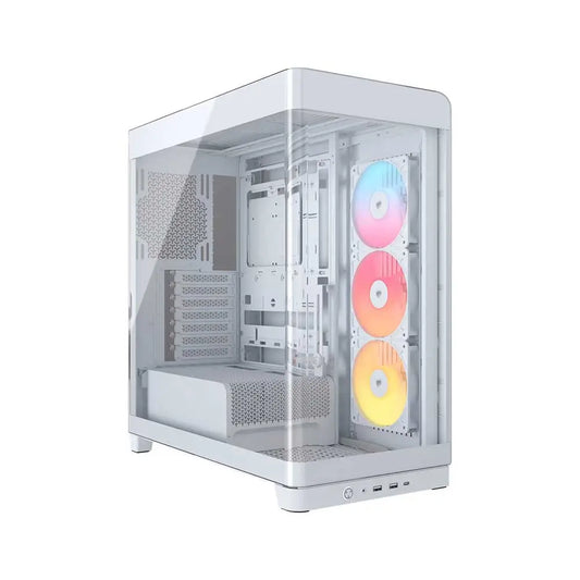 CORSAIR Frame 4500X RS Panoramic Glass ARGB EATX Mid Tower Cabinet ( White )
