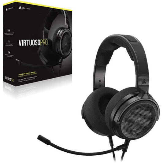 CORSAIR Virtuoso Pro Open Back 3.5mm Wired stero Gaming Headphones ( Carbon Black ) ( PC / Mobile / PS4 / PS5 / XBOX )