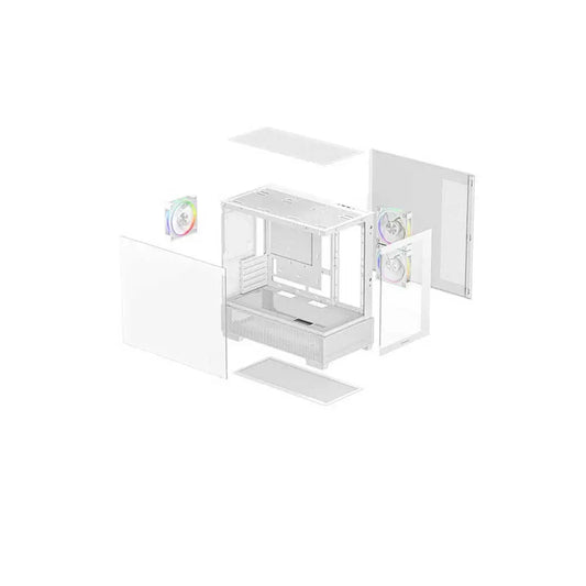 DEEPCOOL CG380 3F ARGB MATX Mid Tower Cabinet ( White )