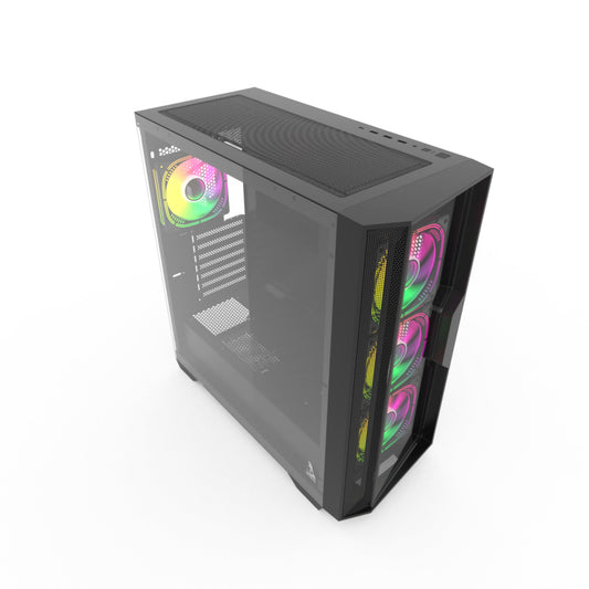 TAG Gamerz Andromeda RGB MATX Mid Tower Cabinet (Black)