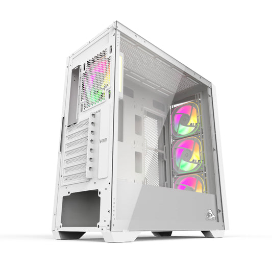 TAG Gamerz Andromeda RGB MATX Mid Tower Cabinet (White)