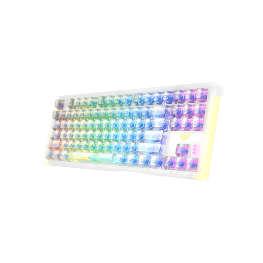 AULA F2183 TKL RGB Wireless Bluetooth Mechanical Gaming Keyboard ( White ) ( Clicky Blue Switch ) (F2183)