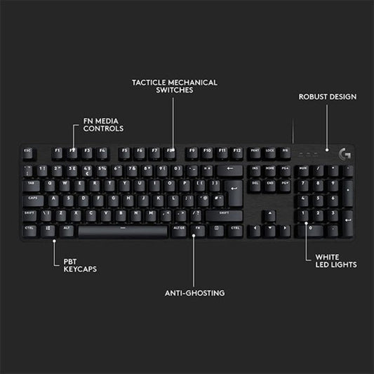 LOGITECH G413 SE Full Size Mechanical Wired Gaming Keyboard ( Black ) ( Tactile Switch )