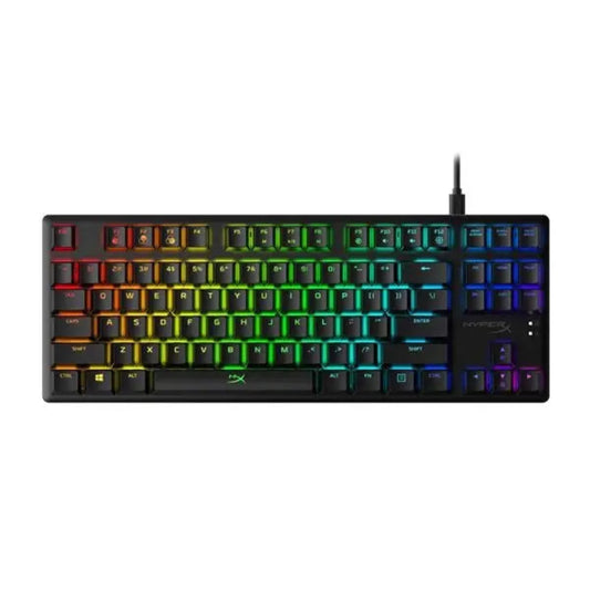 HYPERX Alloy Origins Core RGB Tenekeyless Mechanical Wired Gaming Keyboard ( Black ) ( Linear Red ) ( 7G7A4AA#ABU )