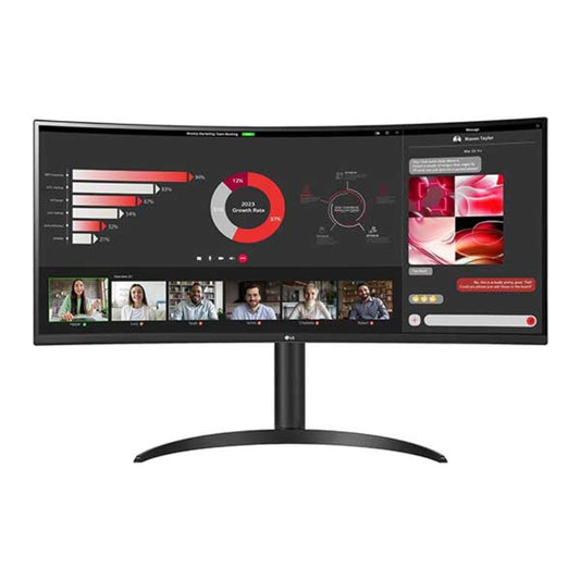 LG 34WR55QC-B 34 Inch 2K WQHD 100Hz 99% SRGB 5MS AMD Freesync Professional Curved Monitor