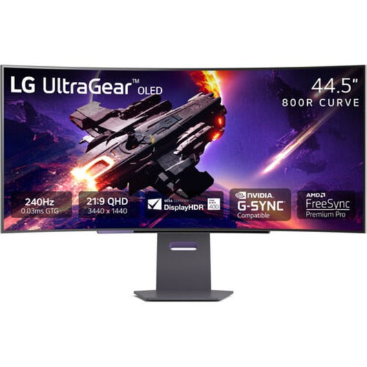 LG 45GS95QE Ultragear 45 Inch 2K QHD 240Hz OLED Panel 98.5% SRGB 0.03MS AMD Freesync Gaming Monitor