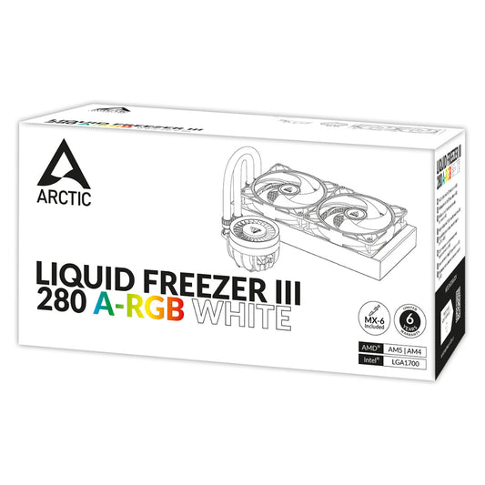 ARCTIC Liquid Freezer III 280mm ARGB CPU Liquid Cooler ( White ) ( Liquid Freezer 3 )
