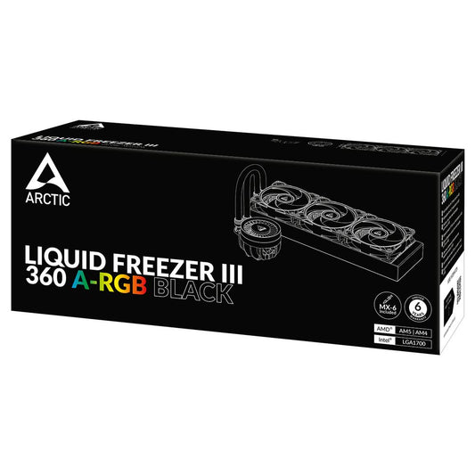 ARCTIC Liquid Freezer III 360mm ARGB CPU Liquid Cooler ( Black )