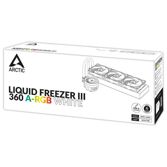 ARCTIC Liquid Freezer III 360mm ARGB CPU Liquid Cooler ( White )