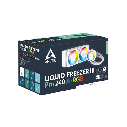 ARCTIC Liquid Freezer III Pro 240mm ARGB CPU Liquid Cooler ( White ) ( Liquid Freezer 3 )