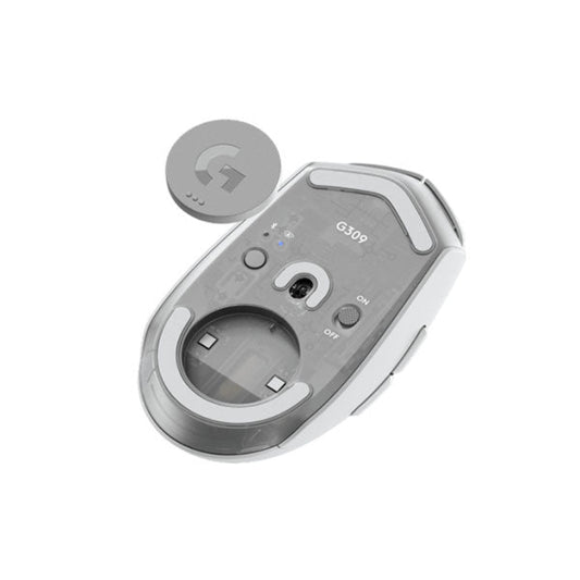 LOGITECH G309 LightSpeed Wireless Ambidextrous Gaming Mouse ( 910-007209 / 25600DPI / 6 macro Button ) ( White )