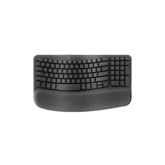 LOGITECH Wave Keys Full Size Wireless Ergonomic Keyboard ( Graphite ) ( Membrane Switch ) ( 920-012281 )