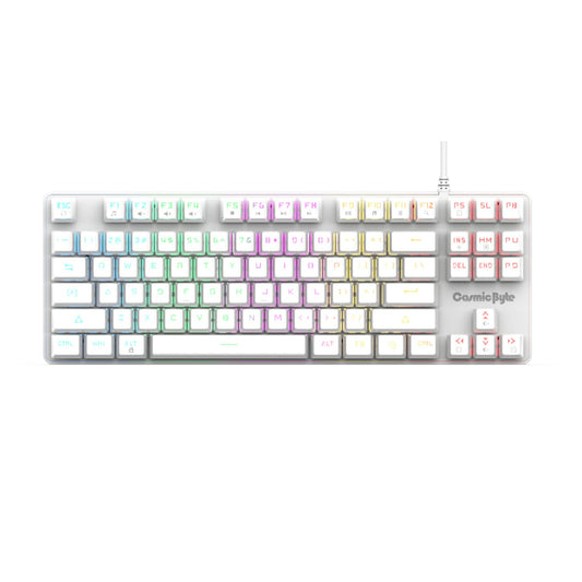 COSMIC BYTE CB-GK-37 Firefly Tenkeyless Mechanical Wired Gaming Keyboard ( White ) ( Outemu Red Switch )