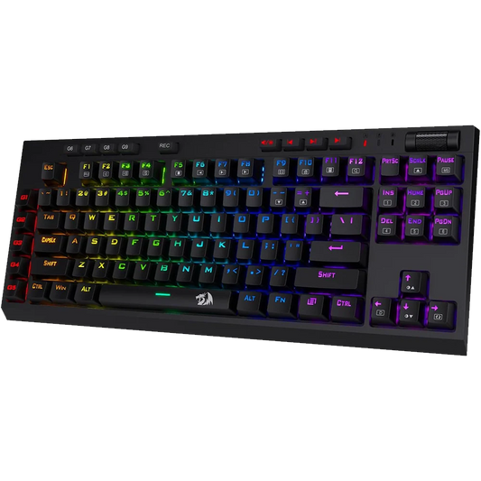 REDRAGON K596 Vishnu Pro TLK Tri-Mode Wireless Mechanical RGB Wireless Gaming Keyboard ( Black ) ( Red Mechanical Switches ) ( VISHNU-K596-PRO )