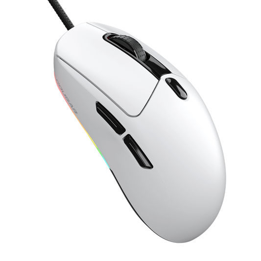 COUGAR MINOS NEO RGB Wired Ambidextrous Gaming Mouse ( White ) ( 6200DPI / 6 Macro Buttons )
