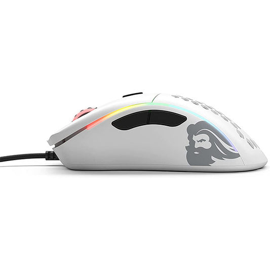 GLORIOUS Model D Minus Wired Ergonomic Gaming Mouse ( 12000DPI / 6 Macro Buttons ) ( Matte White )
