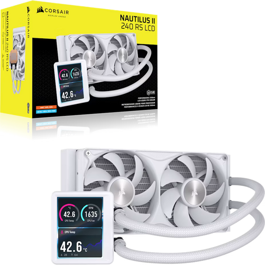 CORSAIR Nautilus II 240 RS 240mm CPU Liquid Cooler ( White ) ( With LCD Display )