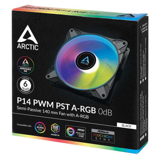 ARCTIC P14 PWM PST ARGB 140mm CPU Cabinet Fan ( Black )