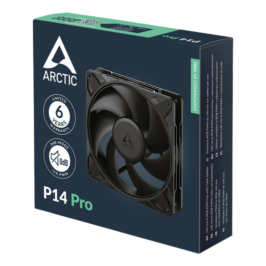 ARCTIC P14 Pro Non-RGB 140mm Cabinet Fan ( Black ) ( Single Pack )