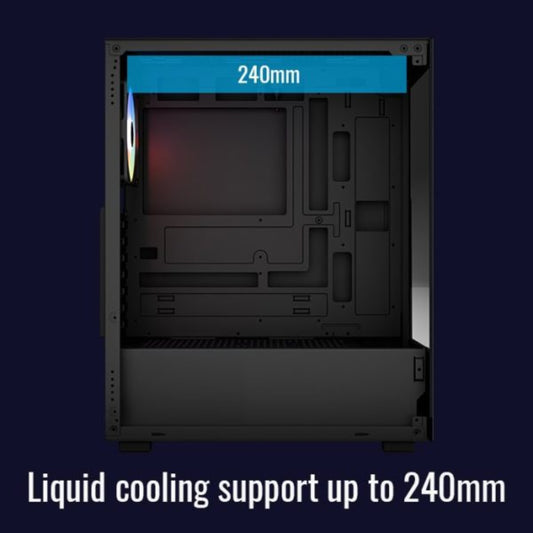 AEROCOOL Pivot ATX Mid Tower Cabinet (Black)