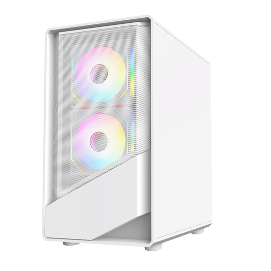 TAG Gamerz Starlight ARGB MATX Mid Tower Cabinet (White)