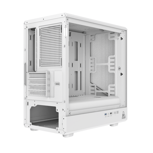 TAG Gamerz Starlight ARGB MATX Mid Tower Cabinet (White)
